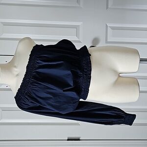 FREE PEOPLE Navy Blue One Shoulder Blouse size XS